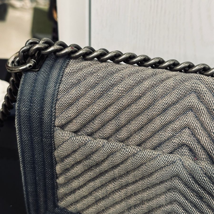 Chanel Leboy25牛仔單寧限定款🩵99新 超稀有夏天必備單品-19