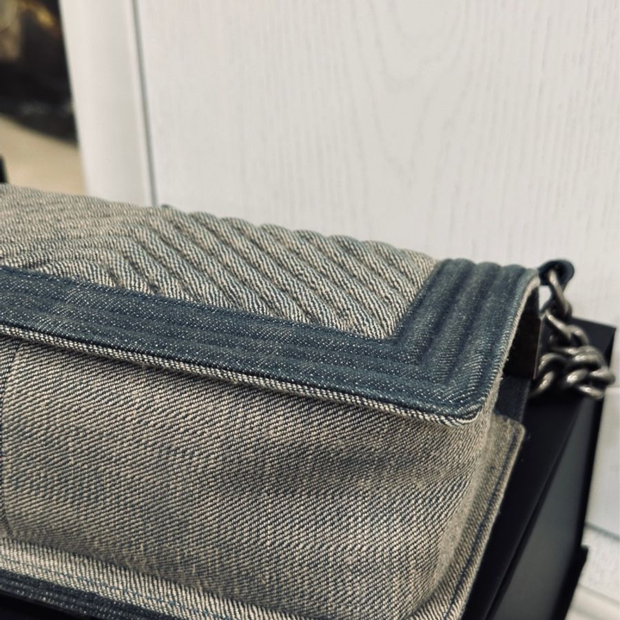 Chanel Leboy25牛仔單寧限定款🩵99新 超稀有夏天必備單品-20