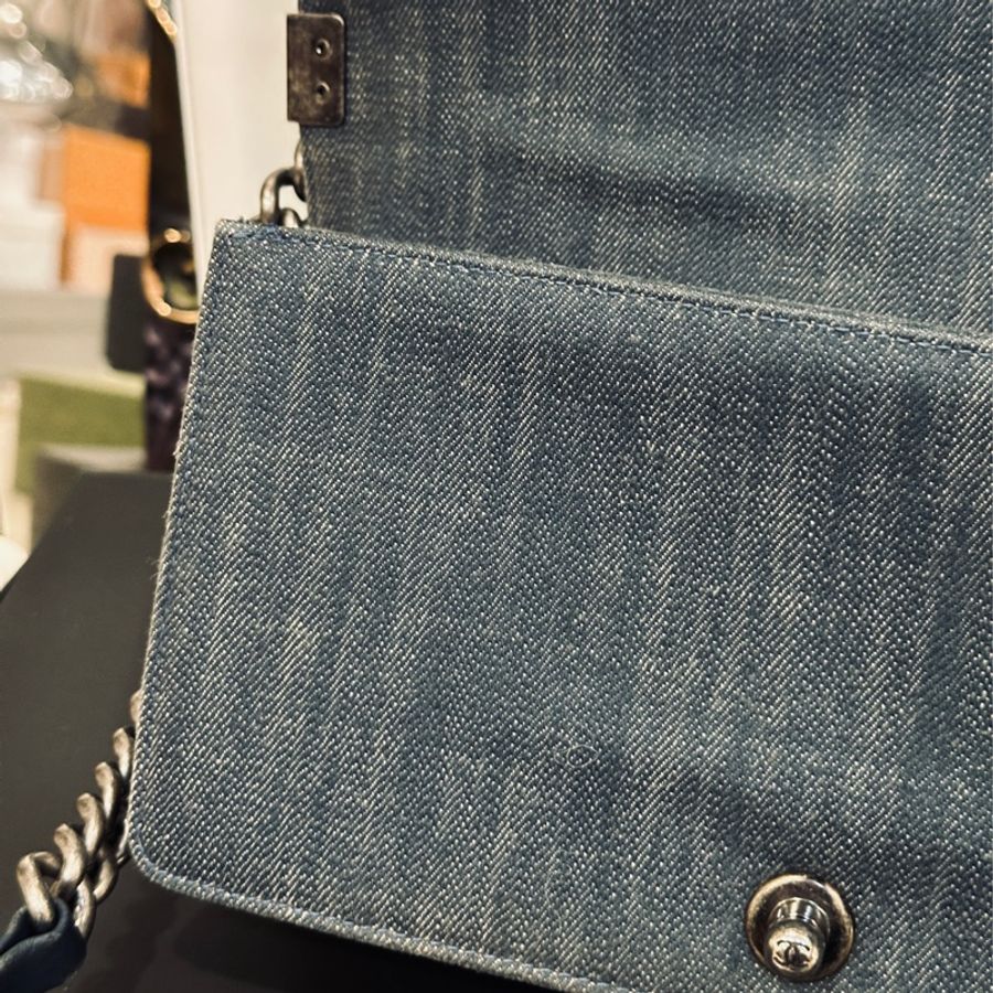 Chanel Leboy25牛仔單寧限定款🩵99新 超稀有夏天必備單品-28
