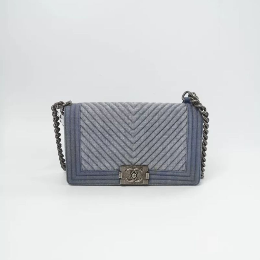 Chanel Leboy25牛仔單寧限定款🩵99新 超稀有夏天必備單品-39