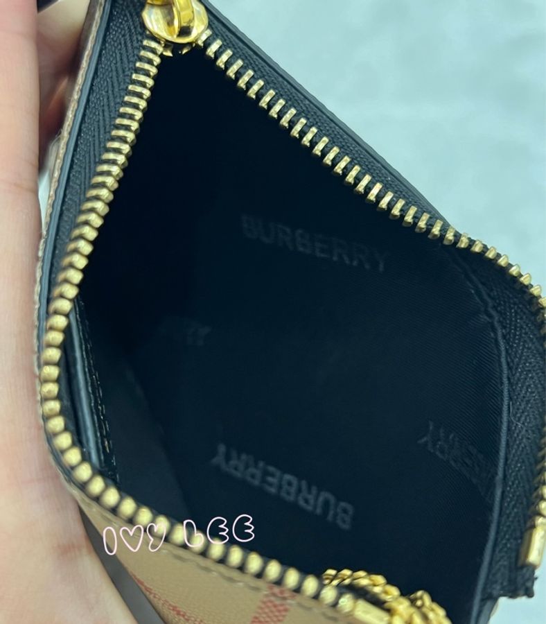 BURBERRY 巴寶莉 8058472 Kelbrook經典格紋鑰匙扣 零錢包 小卡夾 二手精品-5