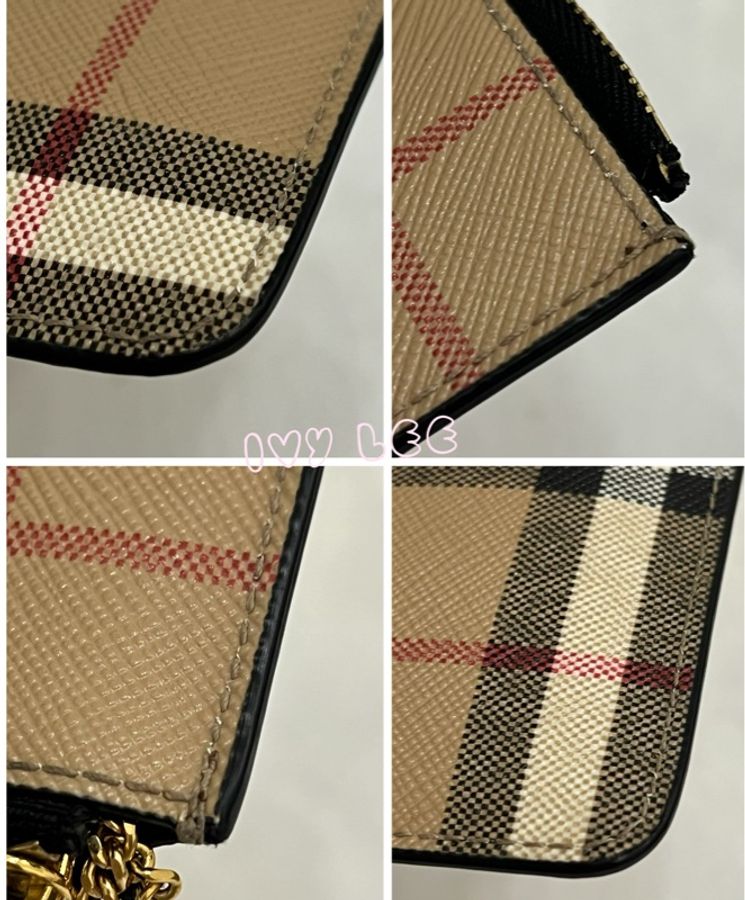 BURBERRY 巴寶莉 8058472 Kelbrook經典格紋鑰匙扣 零錢包 小卡夾 二手精品-10