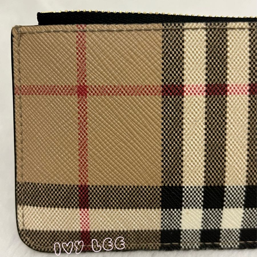 BURBERRY 巴寶莉 8058472 Kelbrook經典格紋鑰匙扣 零錢包 小卡夾 二手精品-12
