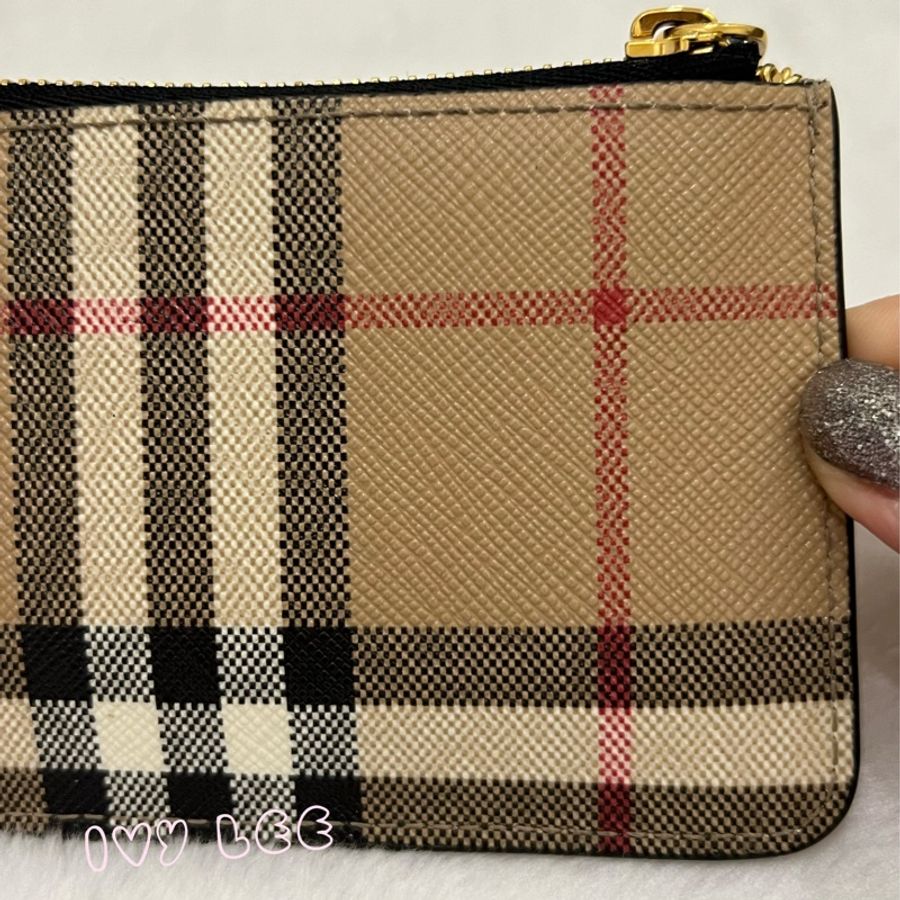 BURBERRY 巴寶莉 8058472 Kelbrook經典格紋鑰匙扣 零錢包 小卡夾 二手精品-13
