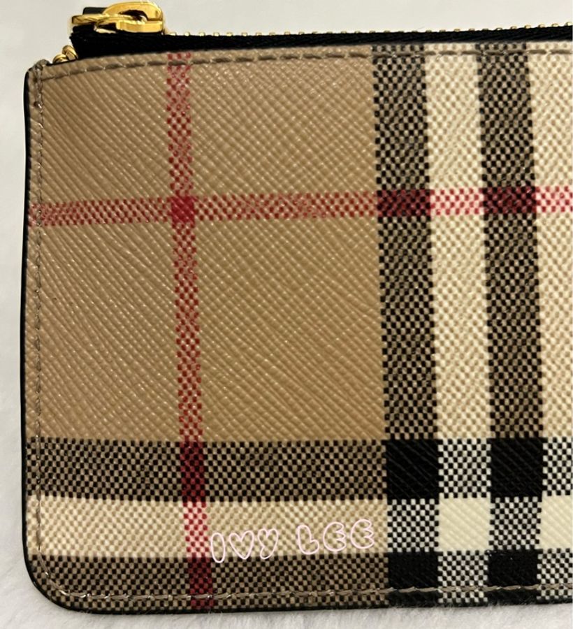 BURBERRY 巴寶莉 8058472 Kelbrook經典格紋鑰匙扣 零錢包 小卡夾 二手精品-14