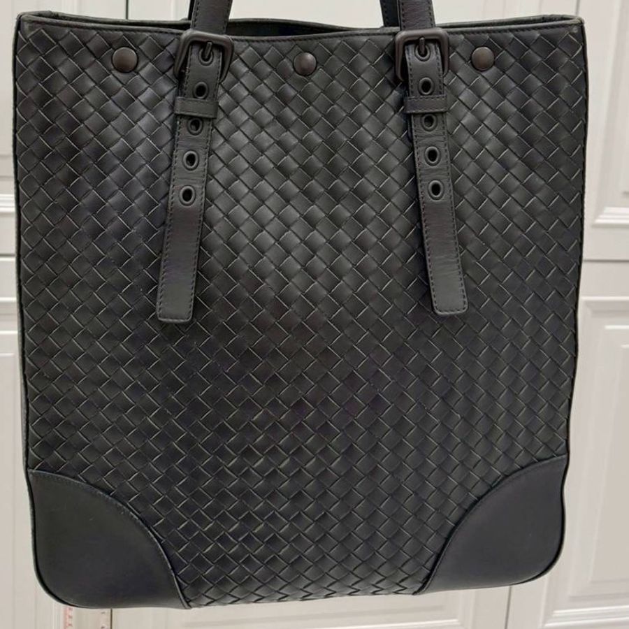 BOTTEGA VENETA(葆蝶家)BV 黑色 編織 托特包 肩背包 手提包 公事包 電腦包 側背包 文件包-14