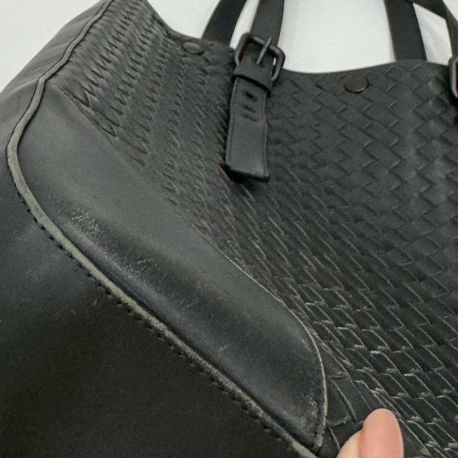 BOTTEGA VENETA(葆蝶家)BV 黑色 編織 托特包 肩背包 手提包 公事包 電腦包 側背包 文件包-18