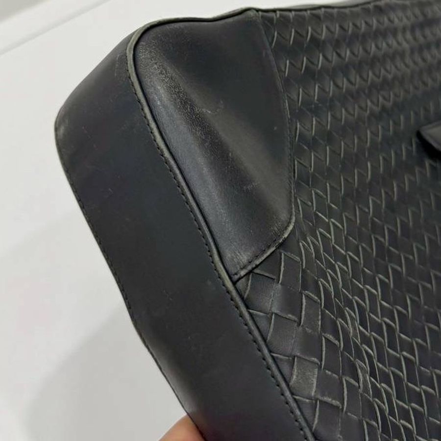 BOTTEGA VENETA(葆蝶家)BV 黑色 編織 托特包 肩背包 手提包 公事包 電腦包 側背包 文件包-21