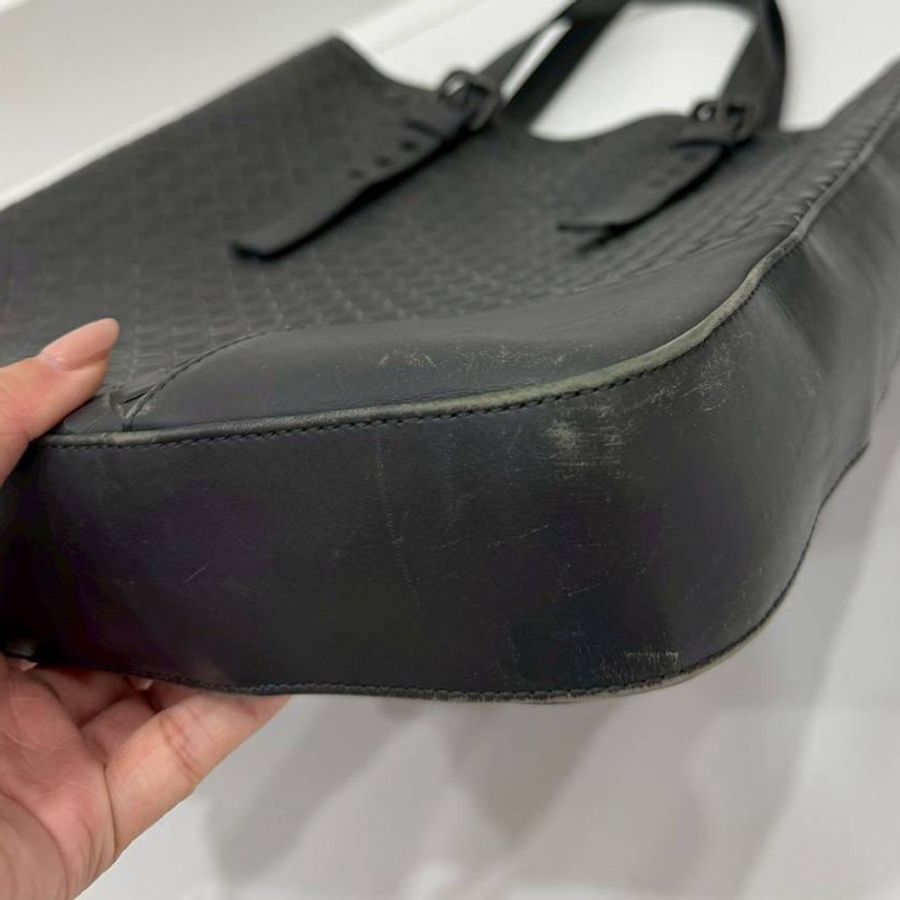 BOTTEGA VENETA(葆蝶家)BV 黑色 編織 托特包 肩背包 手提包 公事包 電腦包 側背包 文件包-24