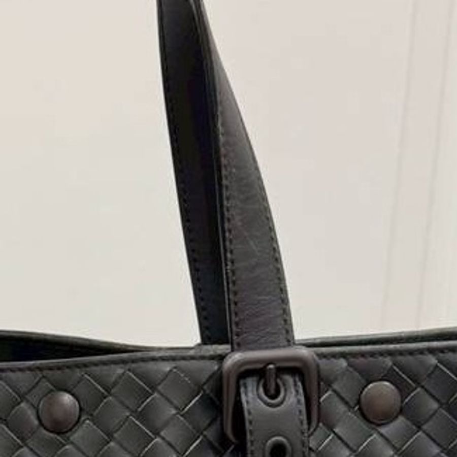 BOTTEGA VENETA(葆蝶家)BV 黑色 編織 托特包 肩背包 手提包 公事包 電腦包 側背包 文件包-28