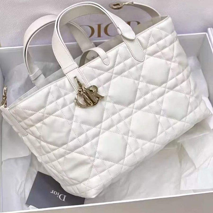 Dior Toujours 中號白金 全新大全套全膜 奶白色白雪公主-4