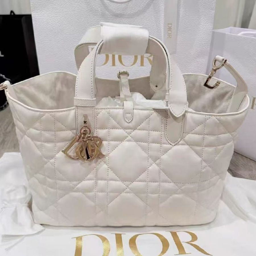 Dior Toujours 中號白金 全新大全套全膜 奶白色白雪公主-5