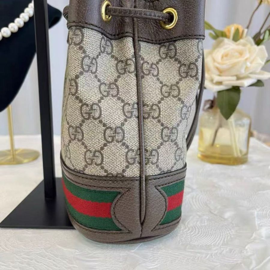 Gucci Ophidia 老花mini水桶包 99新 15.5*19*9 配件塵袋-1