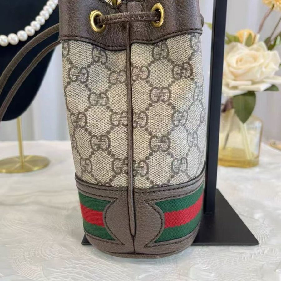 Gucci Ophidia 老花mini水桶包 99新 15.5*19*9 配件塵袋-2