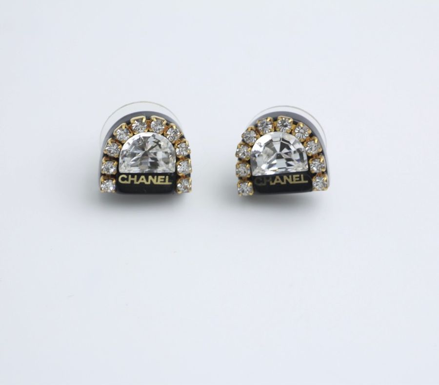 Chanel Vintage 00A 水鑽戒指形狀耳環-3