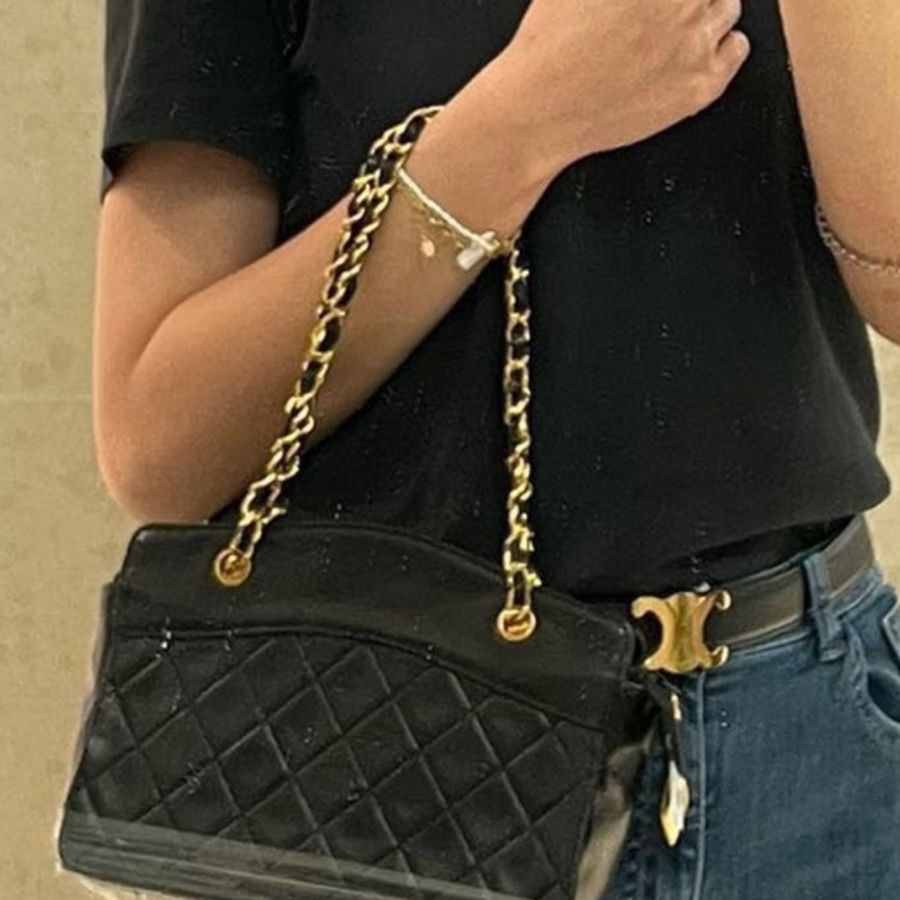 💝FuFu.Style ⟡.·* Chanel 金色菱形軍牌單肩包鏈條包-2