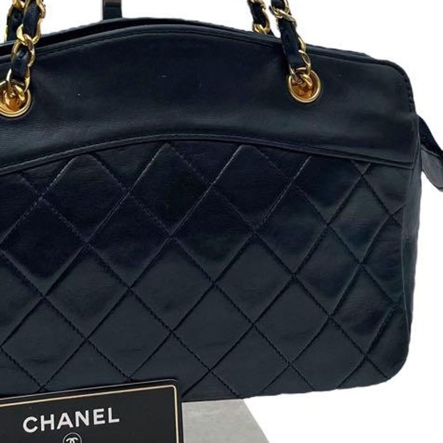 💝FuFu.Style ⟡.·* Chanel 金色菱形軍牌單肩包鏈條包-11