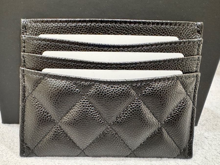 全新現貨 Chanel 黑金 三層卡包-6