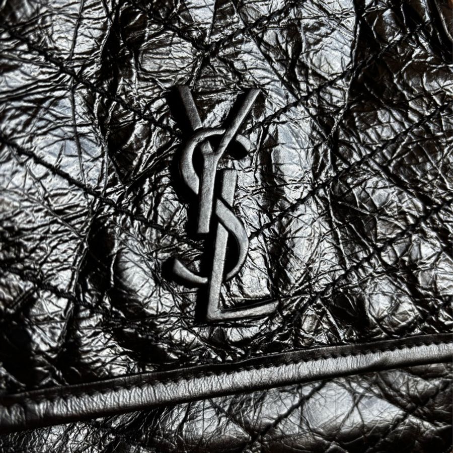 SAINT LAURENT(聖羅蘭) Niki Mini 黑色 小號 銀鏈-4