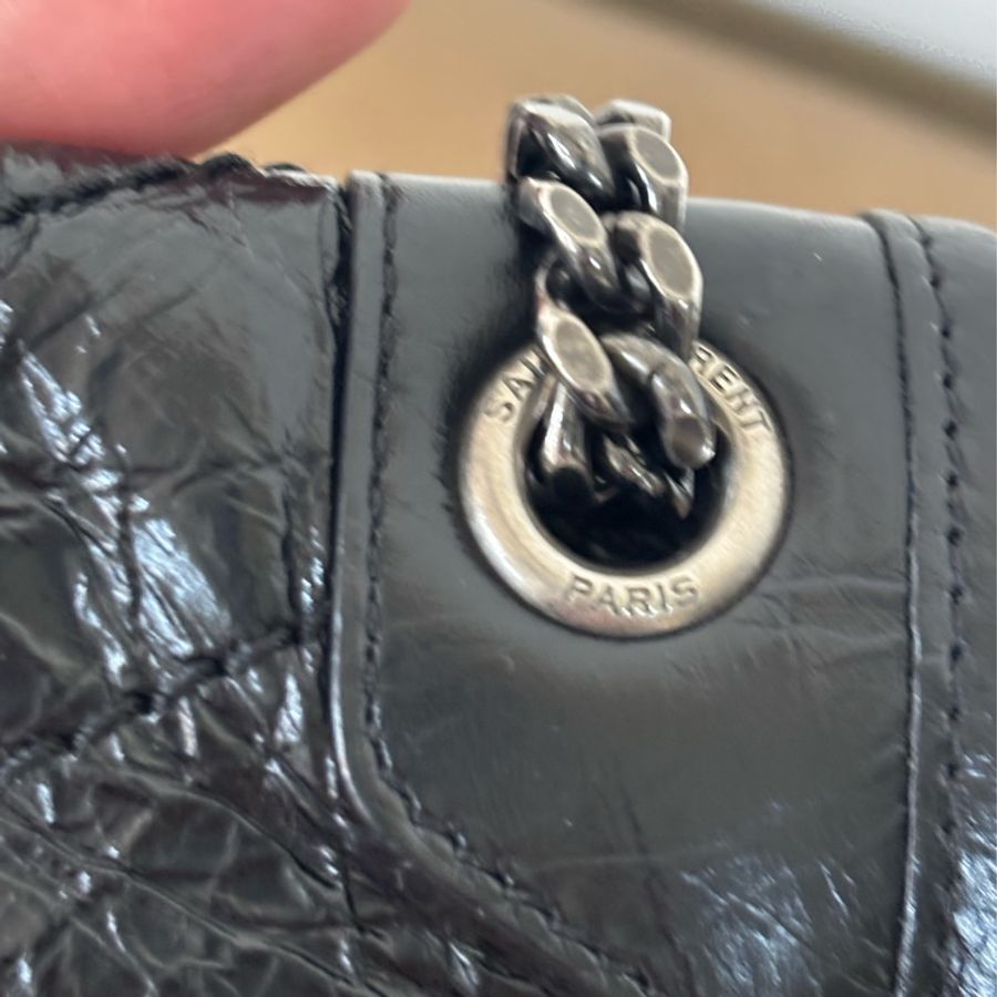 SAINT LAURENT(聖羅蘭) Niki Mini 黑色 小號 銀鏈-21