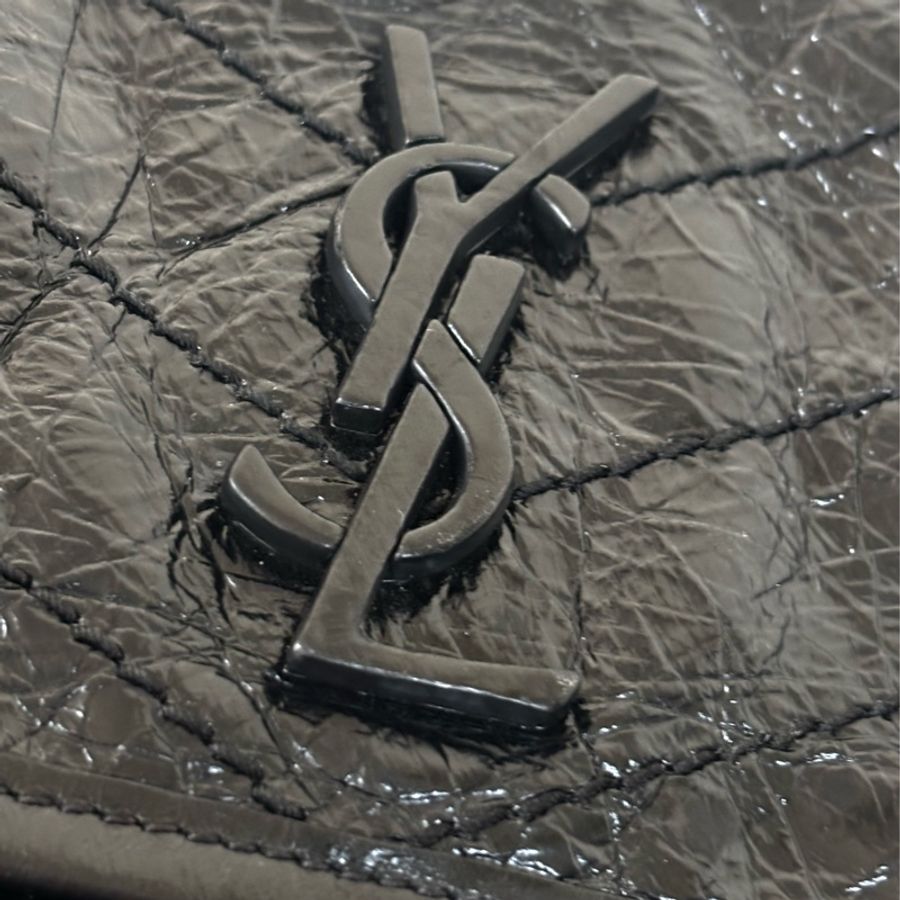 SAINT LAURENT(聖羅蘭) Niki Mini 黑色 小號 銀鏈-6
