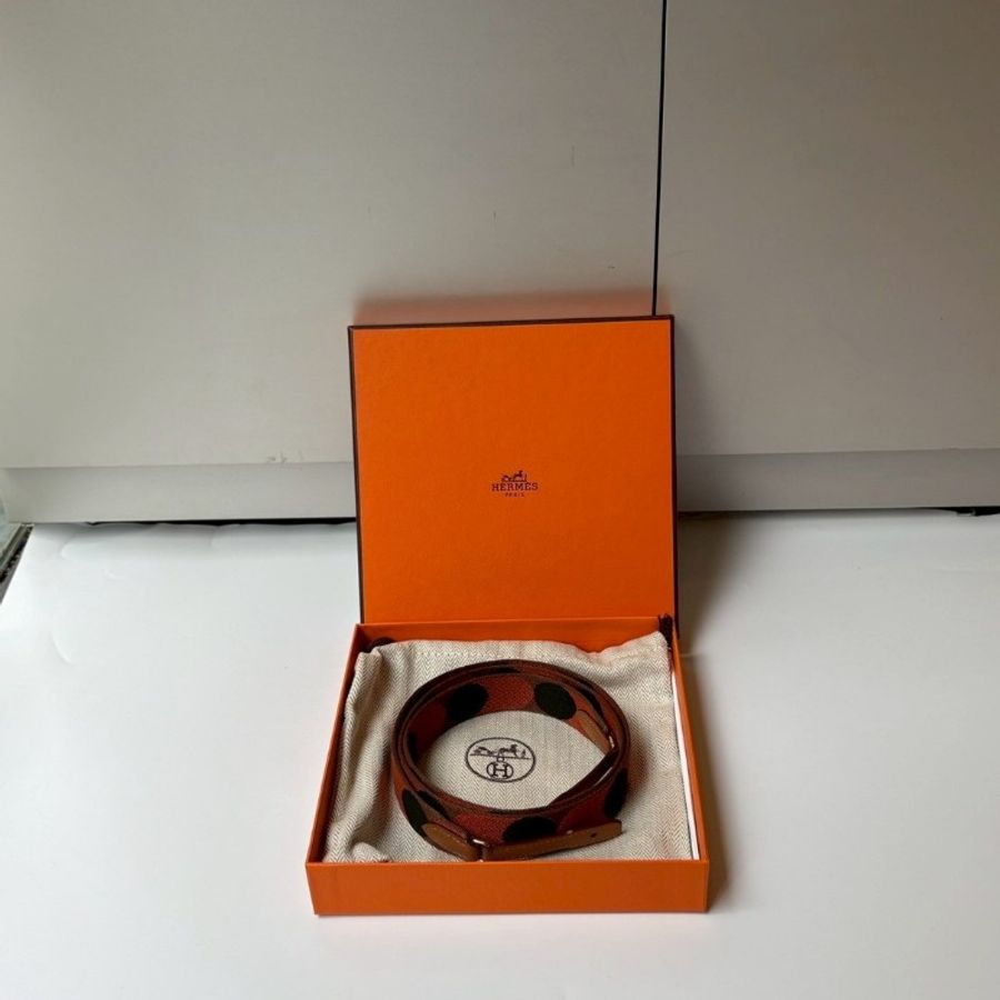 Hermes to go 系列 帆布圓點 咖磚黑色 包包背帶-3