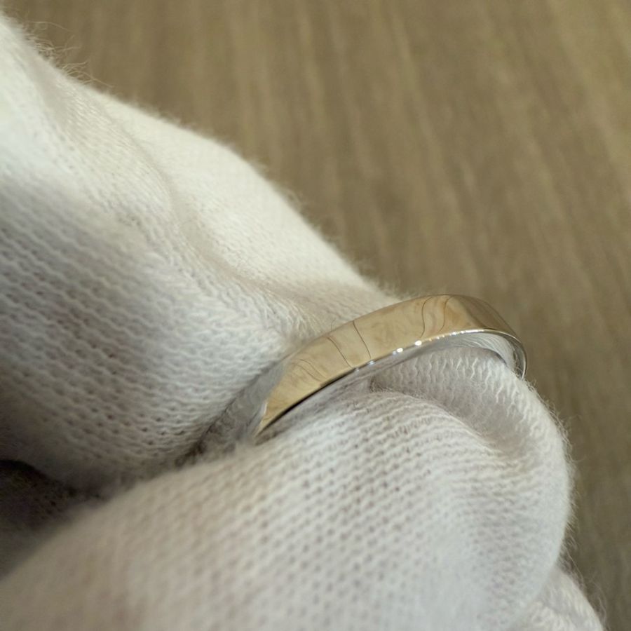 CARTIER 厚版 專利夾鑲 白K金 750 0.21克拉 21分 GIA 鑽戒 戒指-5