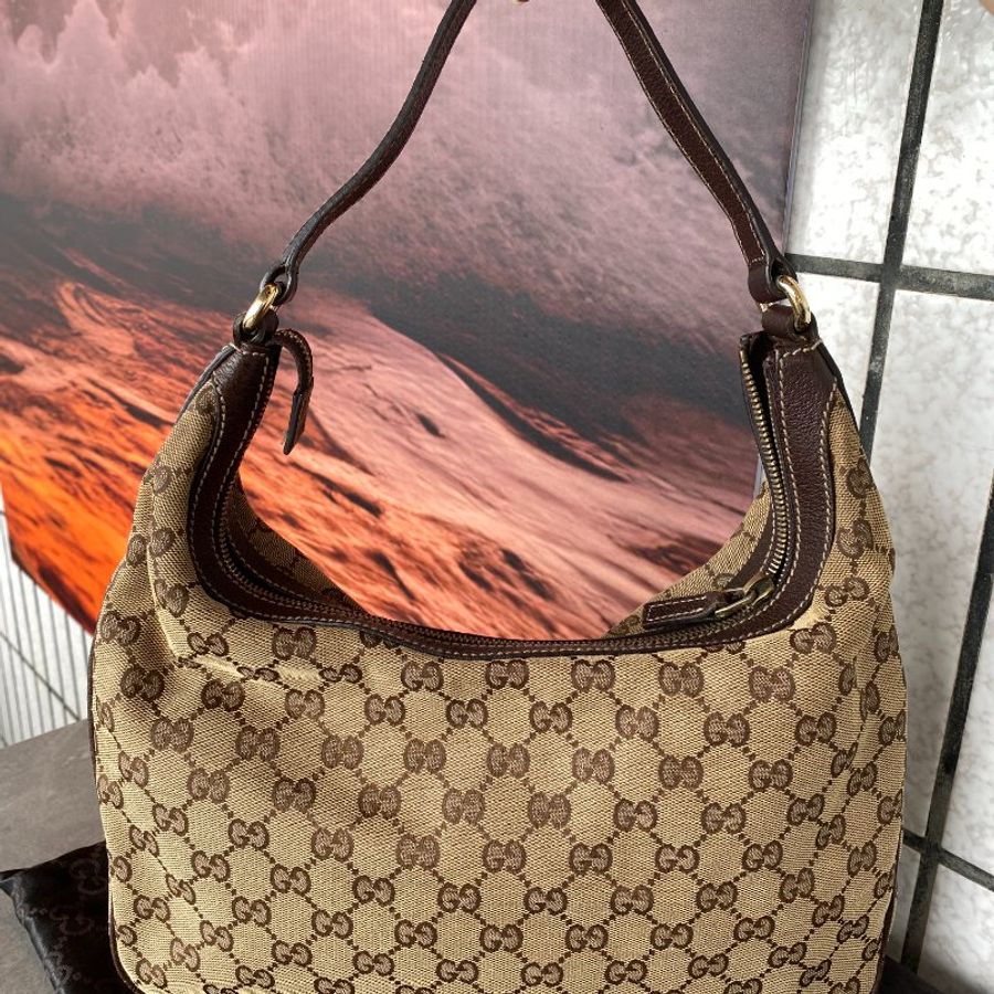 Gucci 老花肩背hobo包-5
