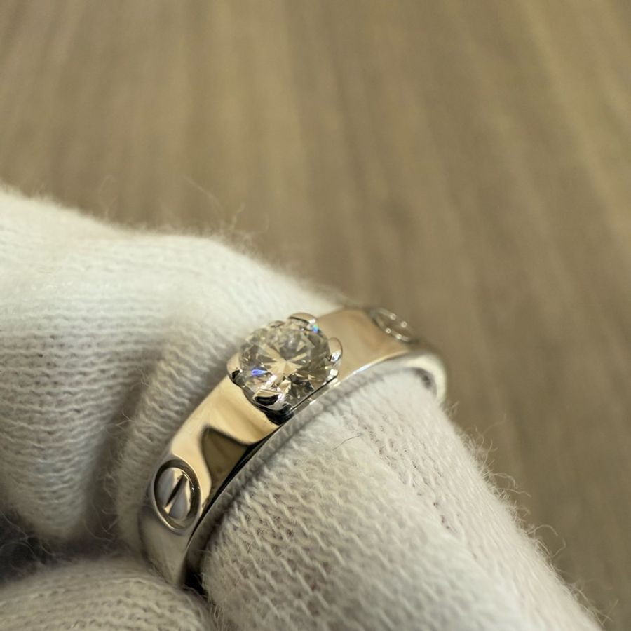 Cartier 卡地亞 LOVE 750 K金 螺絲 鑽石 鑽戒 八心八箭 GIA 0.23克拉 戒指-2