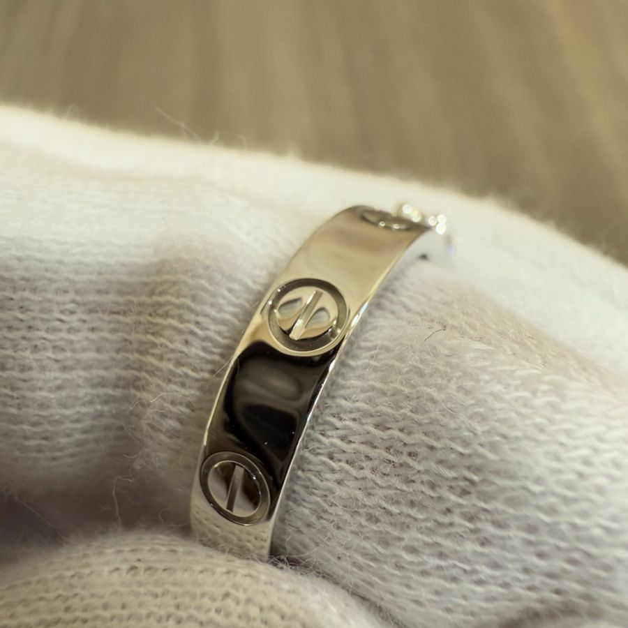 Cartier 卡地亞 LOVE 750 K金 螺絲 鑽石 鑽戒 八心八箭 GIA 0.23克拉 戒指-4
