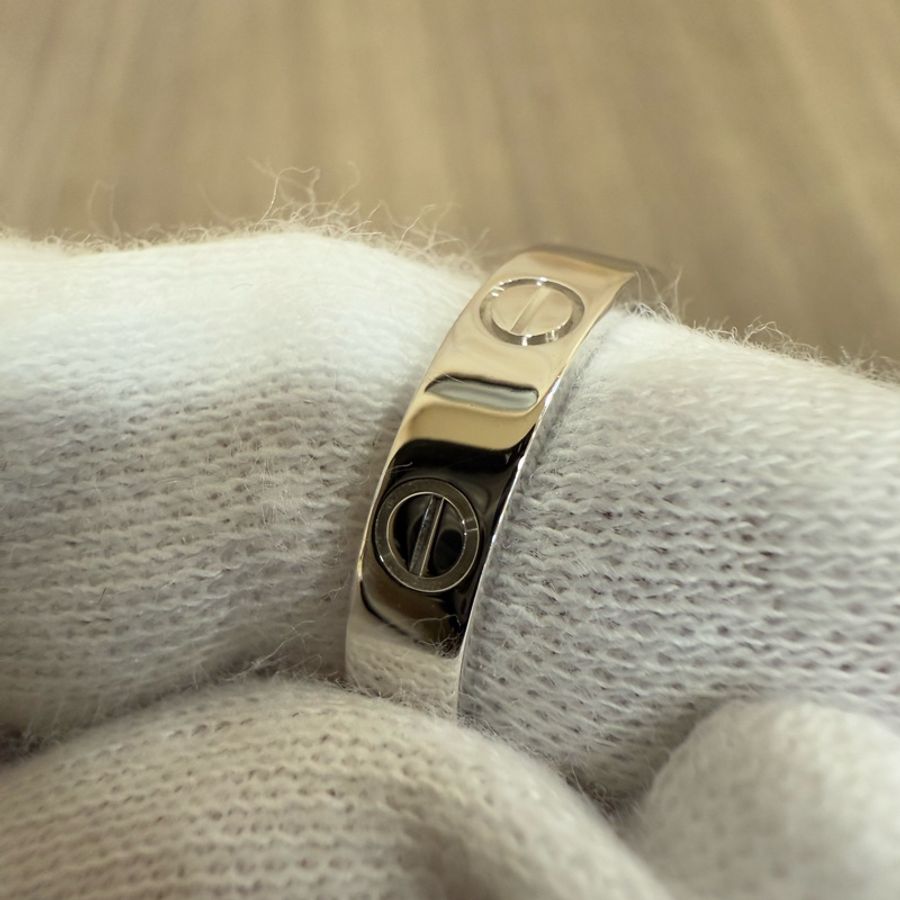 Cartier 卡地亞 LOVE 750 K金 螺絲 鑽石 鑽戒 八心八箭 GIA 0.23克拉 戒指-6