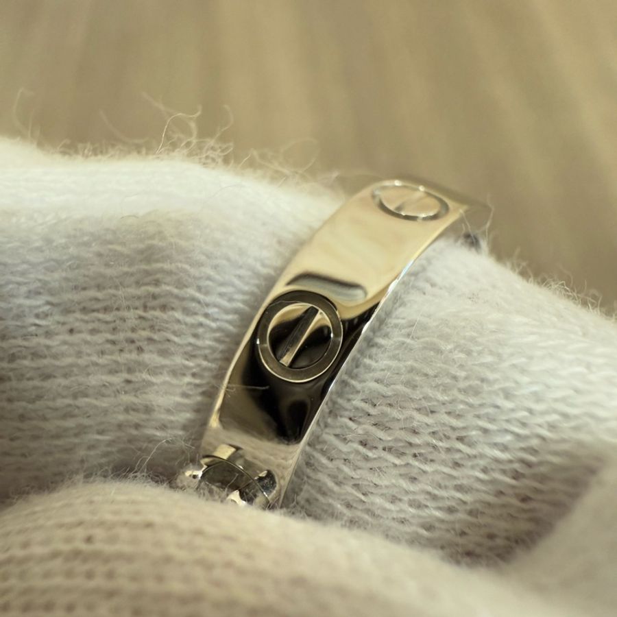 Cartier 卡地亞 LOVE 750 K金 螺絲 鑽石 鑽戒 八心八箭 GIA 0.23克拉 戒指-7