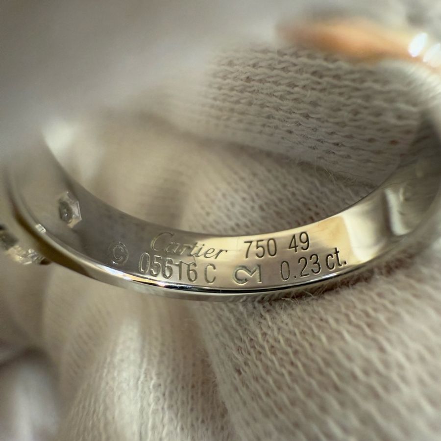 Cartier 卡地亞 LOVE 750 K金 螺絲 鑽石 鑽戒 八心八箭 GIA 0.23克拉 戒指-12