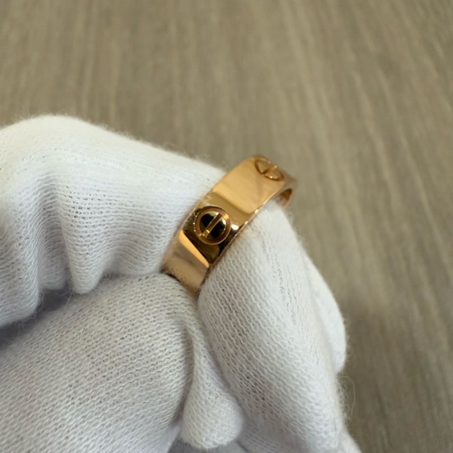 Cartier 卡地亞 LOVE 750 玫瑰金 寬版 螺絲戒 戒指 婚戒-1