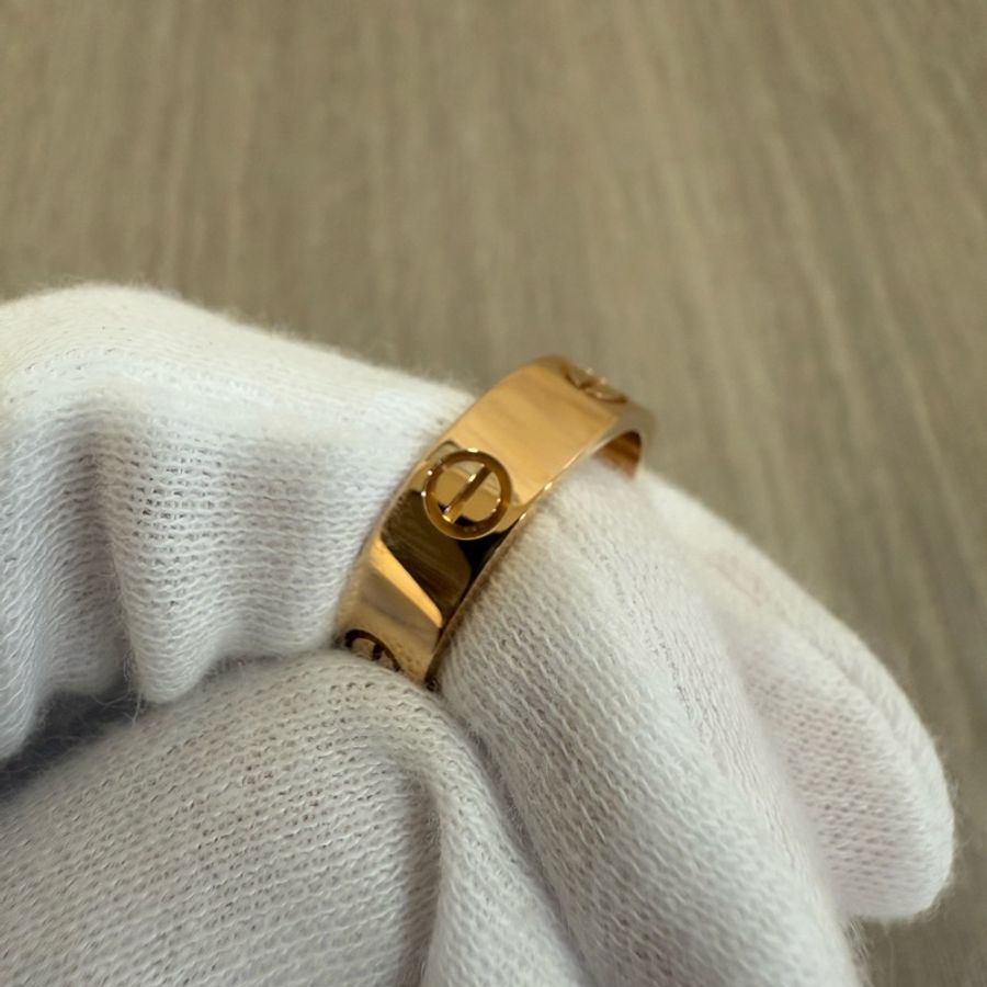 Cartier 卡地亞 LOVE 750 玫瑰金 寬版 螺絲戒 戒指 婚戒-2