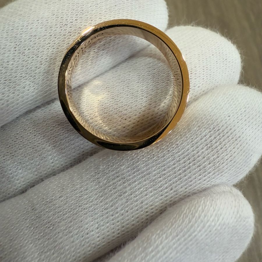 Cartier 卡地亞 LOVE 750 玫瑰金 寬版 螺絲戒 戒指 婚戒-7