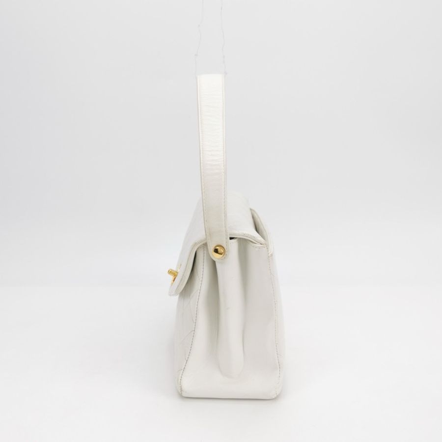 Chanel Flap Bag牛皮純色菱格絎縫雙Clogo手提包單肩包-2