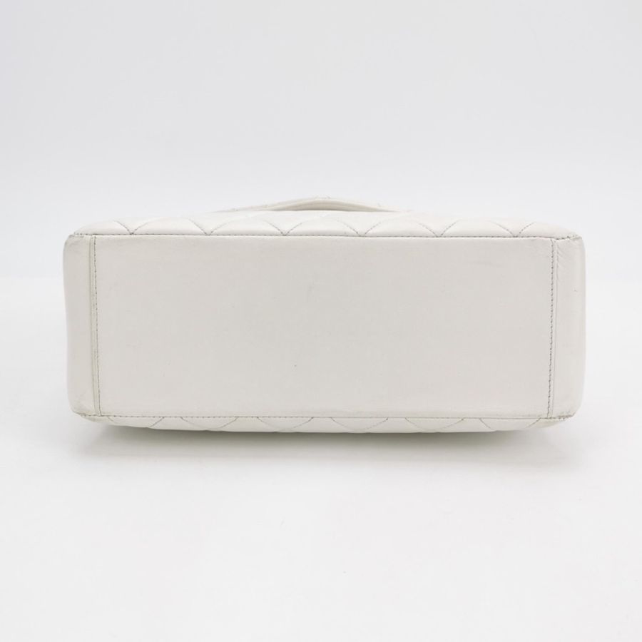 Chanel Flap Bag牛皮純色菱格絎縫雙Clogo手提包單肩包-5