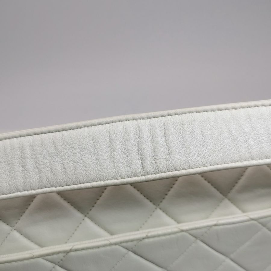 Chanel Flap Bag牛皮純色菱格絎縫雙Clogo手提包單肩包-13
