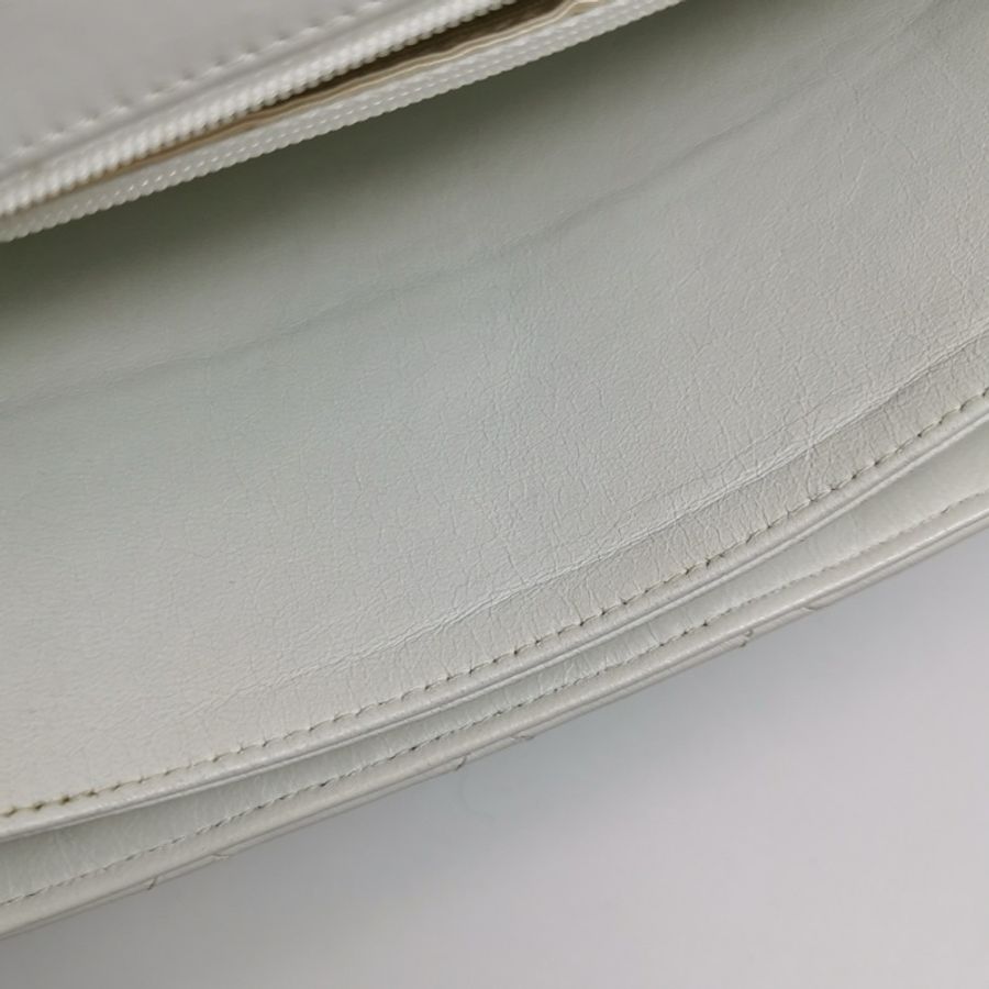 Chanel Flap Bag牛皮純色菱格絎縫雙Clogo手提包單肩包-14