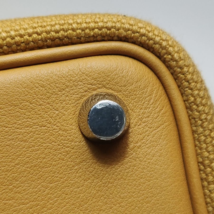 Hermes Picotin Lock Pocket18牛皮帆布拼接手提包-12