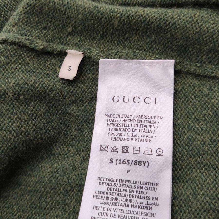 Gucci 羊絨單排扣V領外套S碼-4