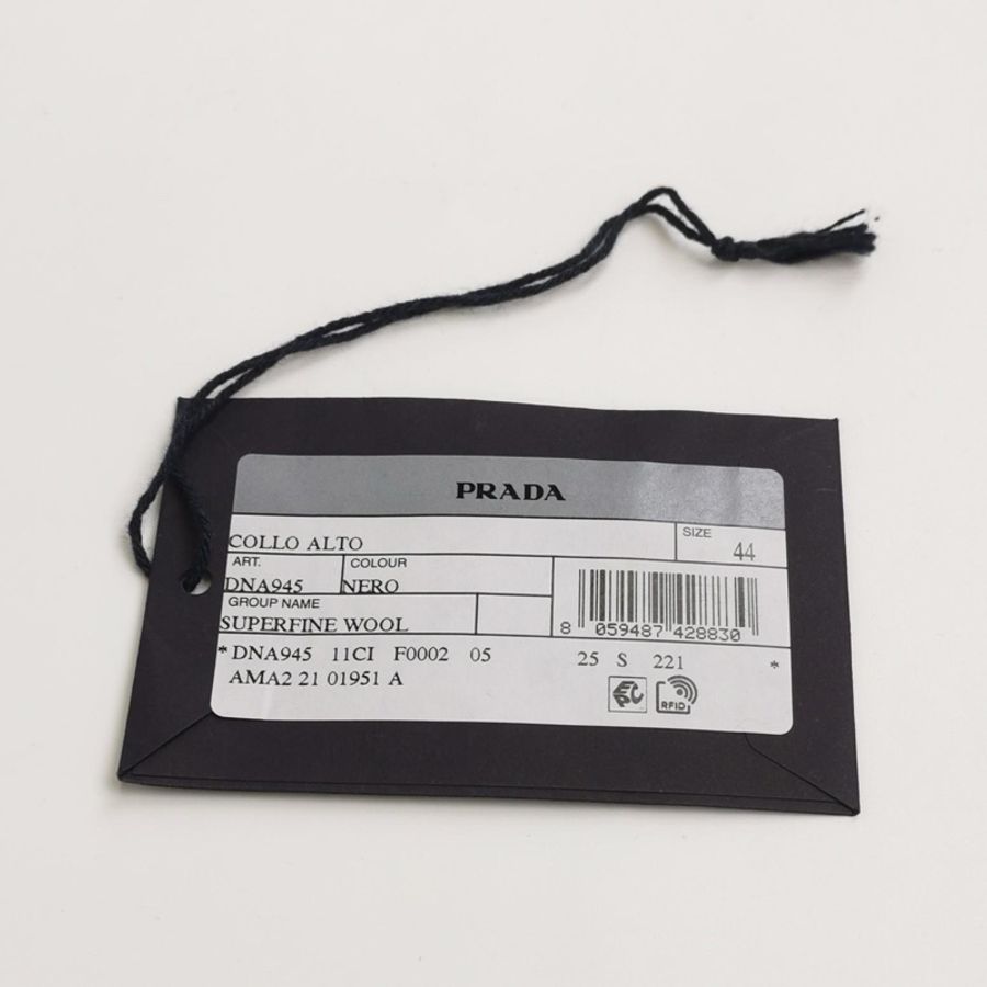 Prada 羊毛純色高領長袖針織衫44碼-3
