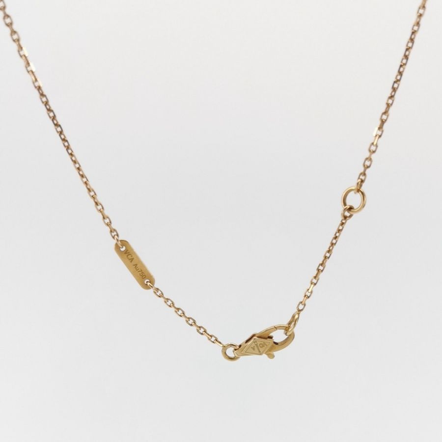 夏季百搭 Van Cleef & Arpels 梵克雅寶 Sweet Alhambra18K黃金貝母四葉草項鍊-3