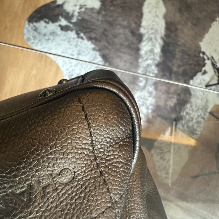 Chanel香奈兒冰格波士頓枕頭包帶卡-10