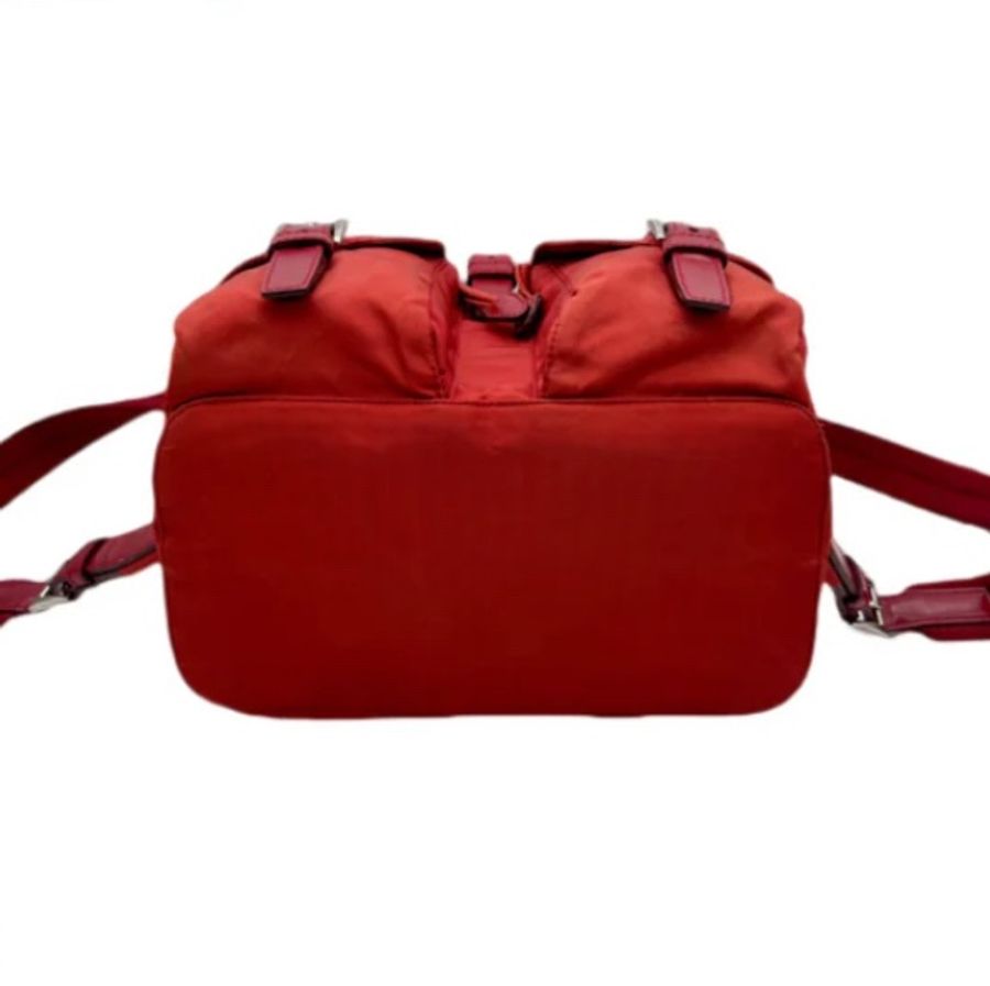 「JL精品代購」95新 Prada 紅色 後背包-3