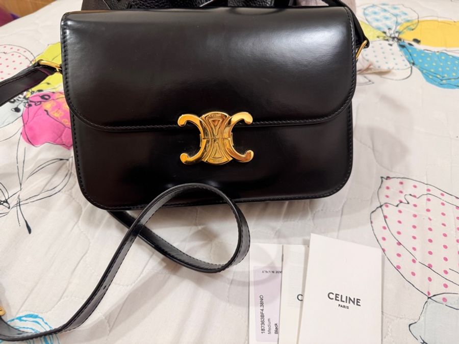 Celine 凱旋門 Triomphe/黑色-16