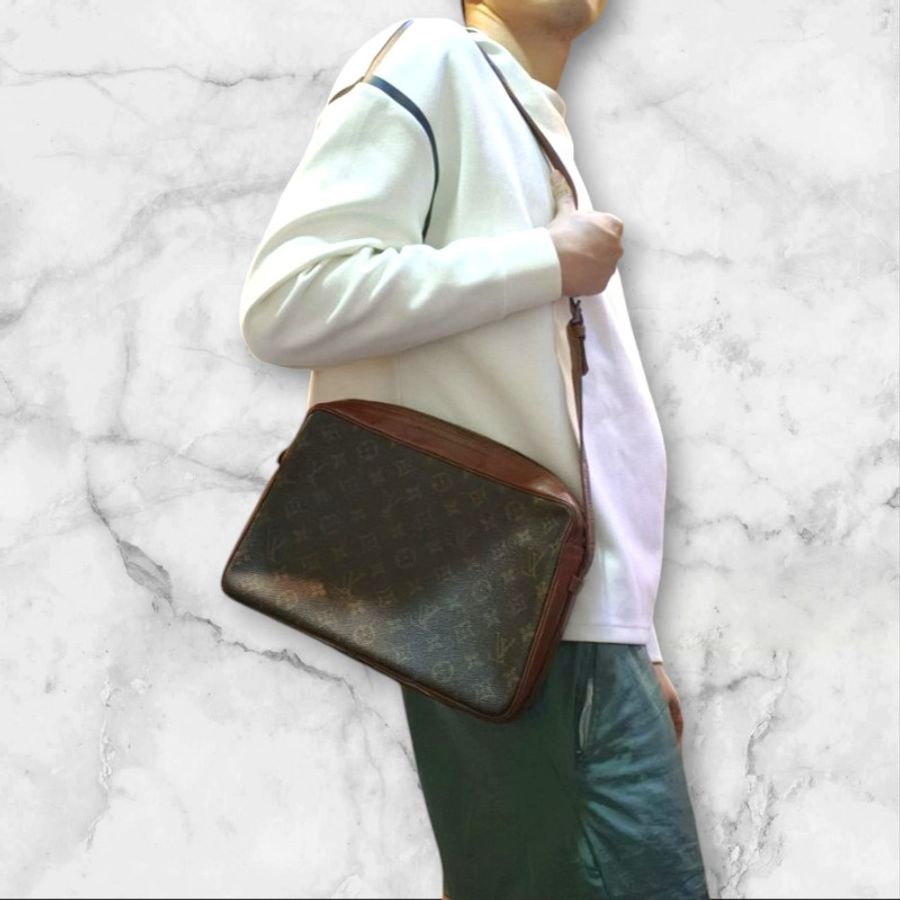 ㊣✨Louis Vuitton✨路易威登 LV 老花 紅皮 相機包 肩背包 腋下包/二手精品/二手包🌳二手樹屋🌳-53