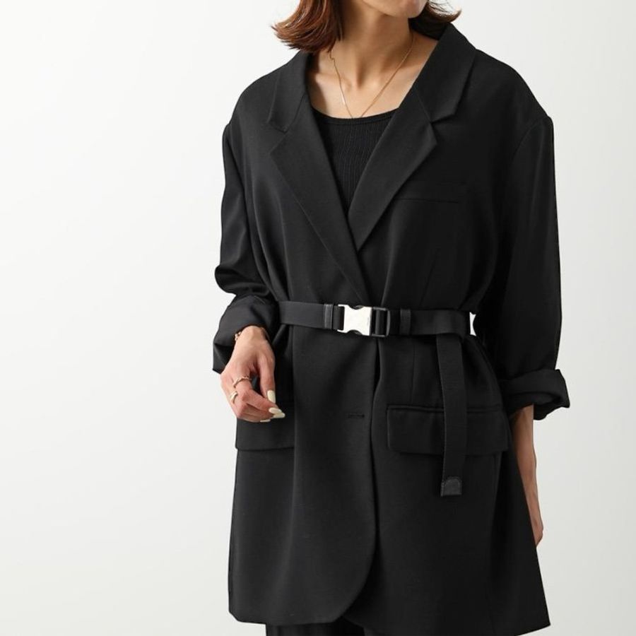 🌿春季限時降價🌿Prada 1CN076 女款編織尼龍腰帶 附可拆卸萬用袋可放信用卡/AirPods 黑色 腰帶長103公分-1