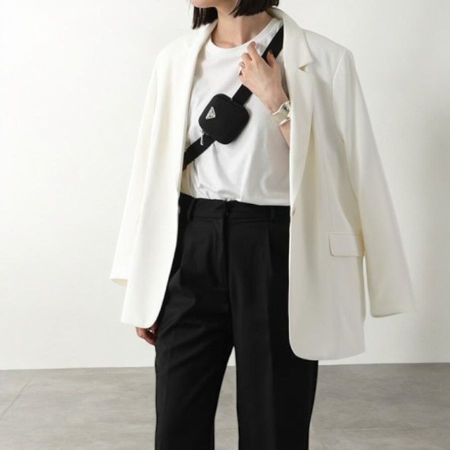🌿春季限時降價🌿Prada 1CN076 女款編織尼龍腰帶 附可拆卸萬用袋可放信用卡/AirPods 黑色 腰帶長103公分-2